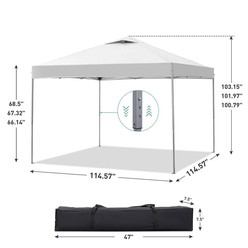 Ainfox 10 x 10 ft Pop-Up Party Canopy Tent Gazebo