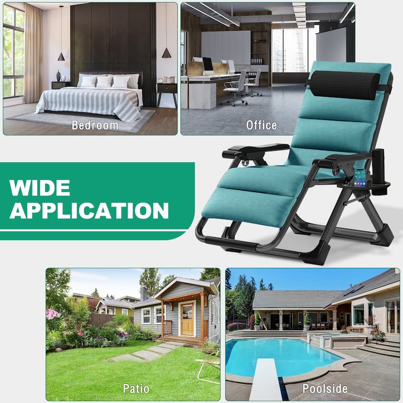 DoCred Zero Gravity Chair, Folding Adjustable Patio Lounge Chair