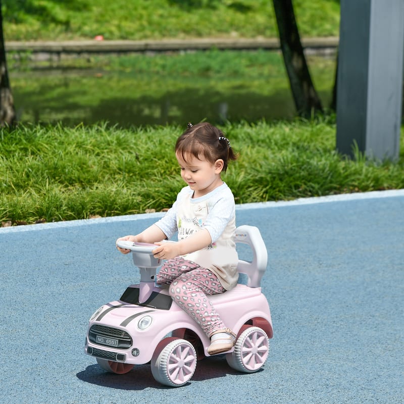 Baby Ride-On Car for Ages 18-36 Months with Foot-to-Floor Design and Horn
