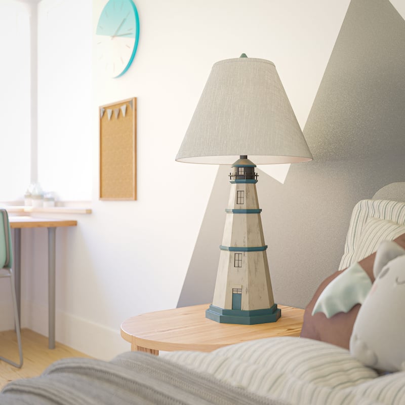 Kenroy Home Nantucket Lighthouse Table Lamp - Antique White