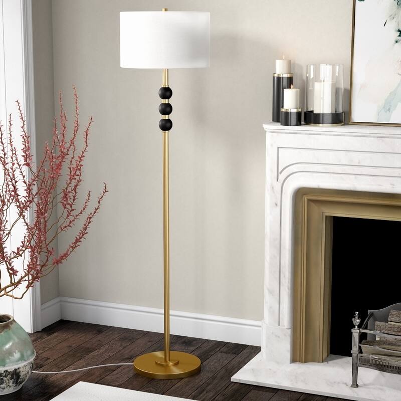 Bernard Floor Lamp - Two-Tone Brass and Blackened Bronze - Two-Tone Brass and Blackened Bronze