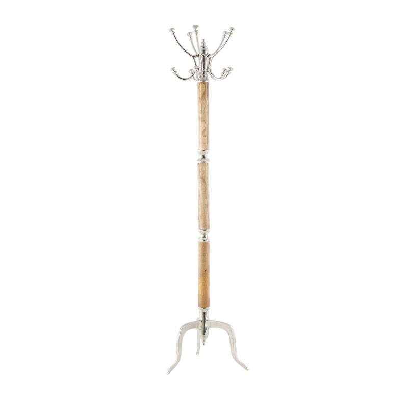 Aluminum Metal Coat Rack - Silver or Gold - Roche River Decor