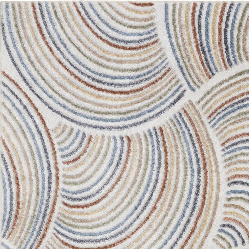 Pifom Power Loomed Geometric Modern Low Pile Area Rug By HomeRoots