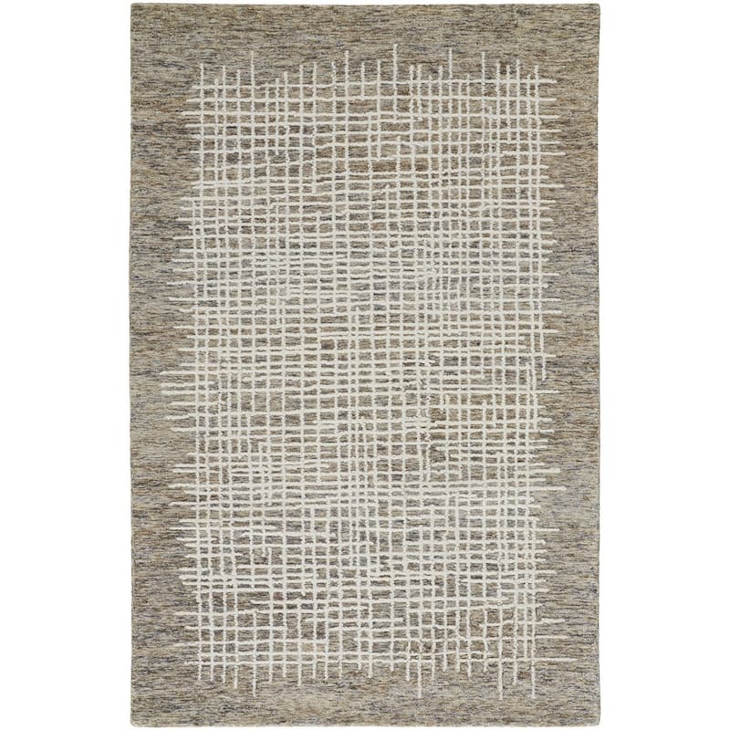 Wizen Hand Tufted Traditional Stain Resistant Durable Area Rug By HomeRoots - 8' x 10'