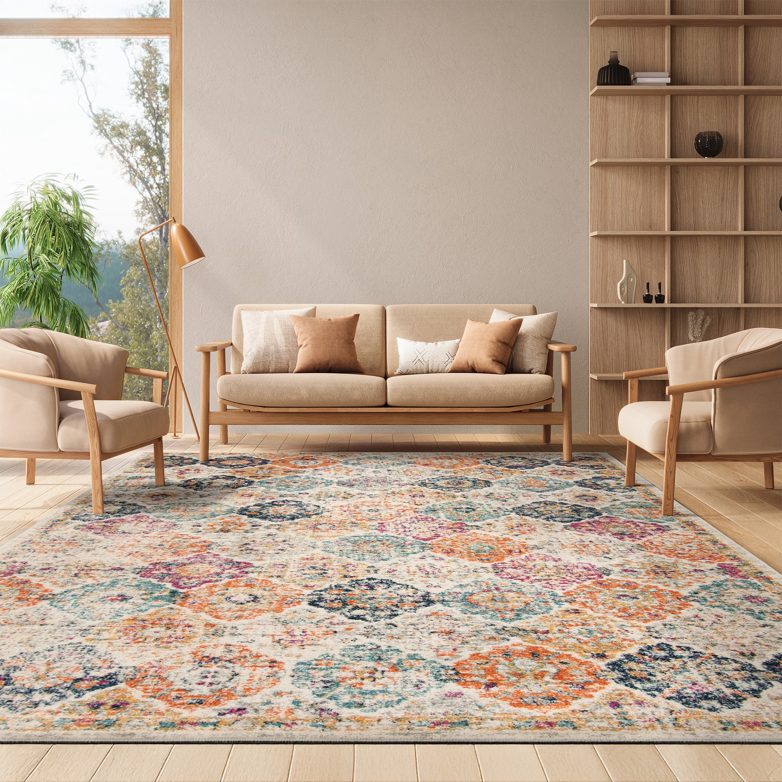 SAFAVIEH Madison Bettylou Boho Chic Distressed Area Rug