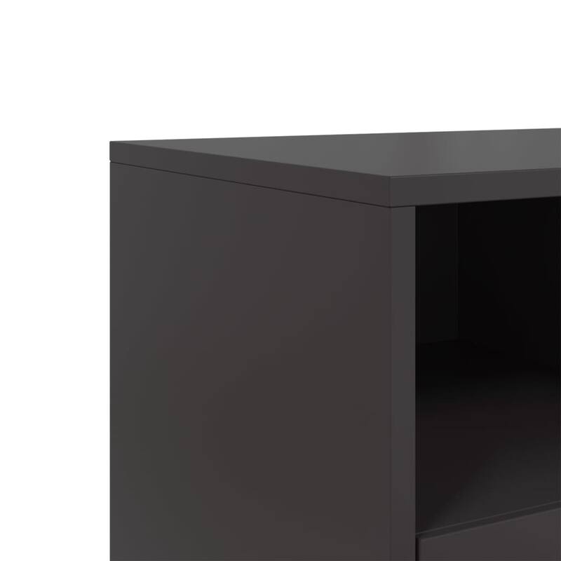 vidaXL TV Stand Entertainment Center Media Unit Living Room Furniture Steel - 15.4 x 39.6 x 23.8