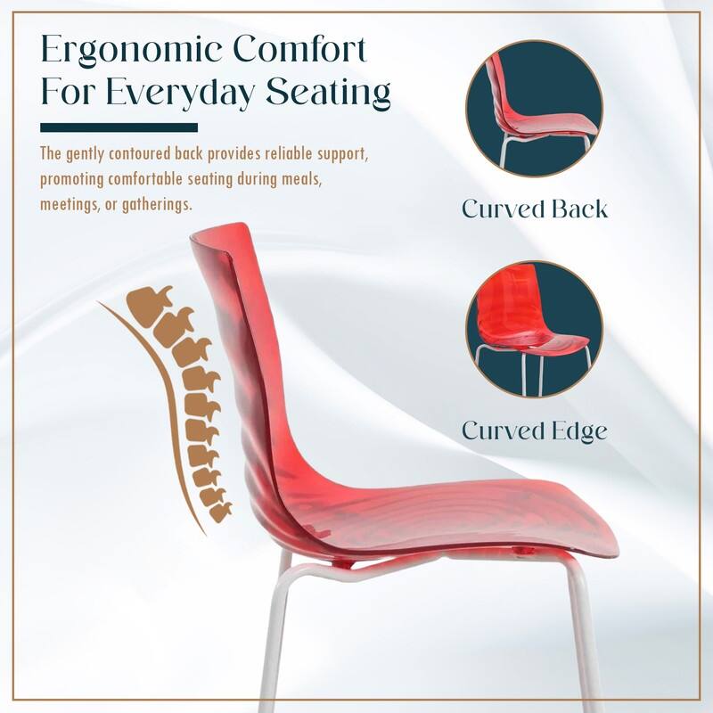 ABS Plastic Dining Chair with Stainless Steel Base Astor Series