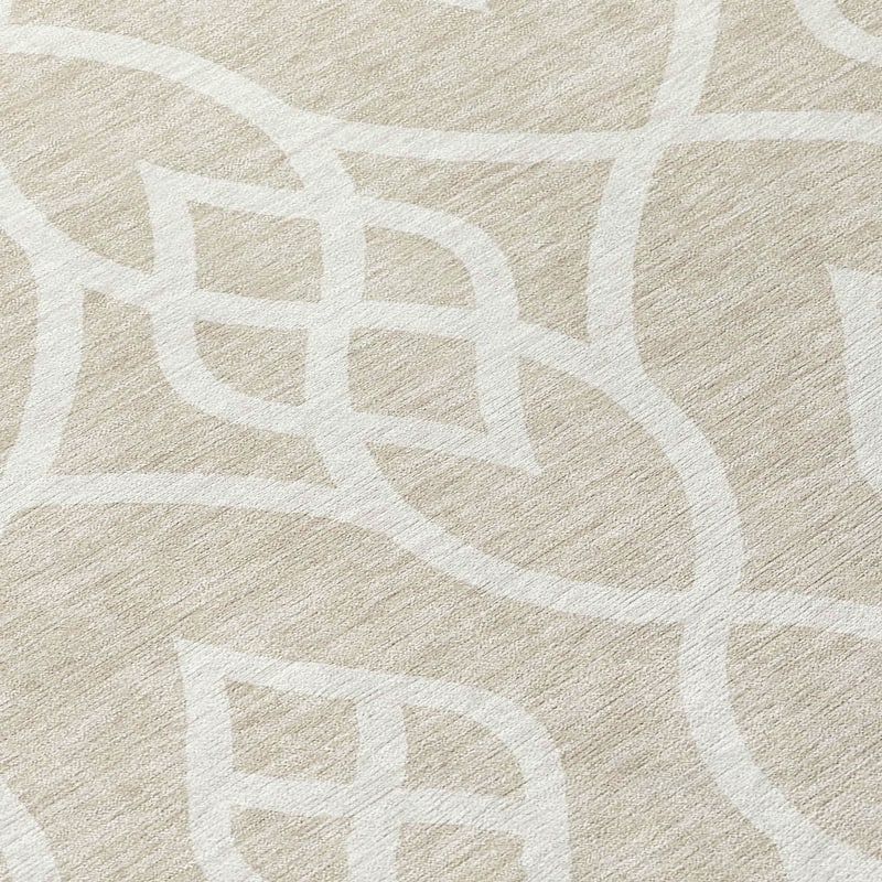 Machine Washable Indoor/ Outdoor Chantille Modern Trellis Rug