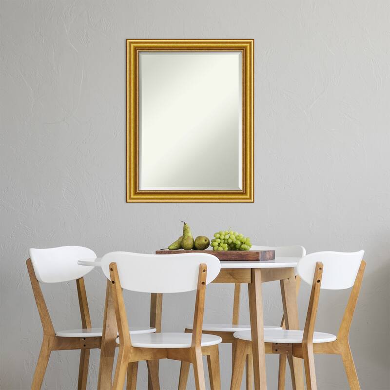 Beveled Wood Wall Mirror - Townhouse Gold Frame