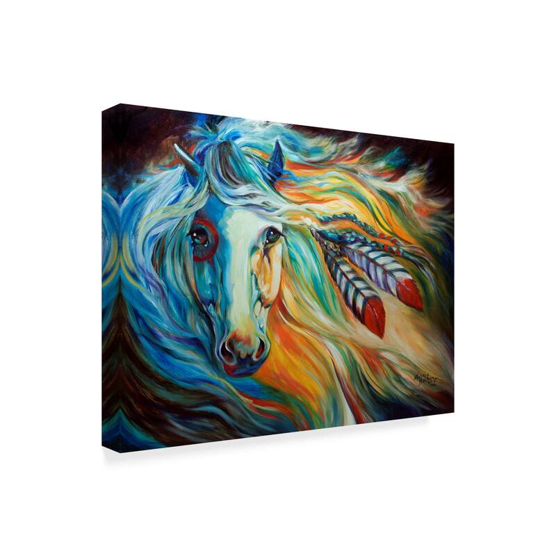 Marcia Baldwin 'Breaking Dawn Indian War Horse' Canvas Art
