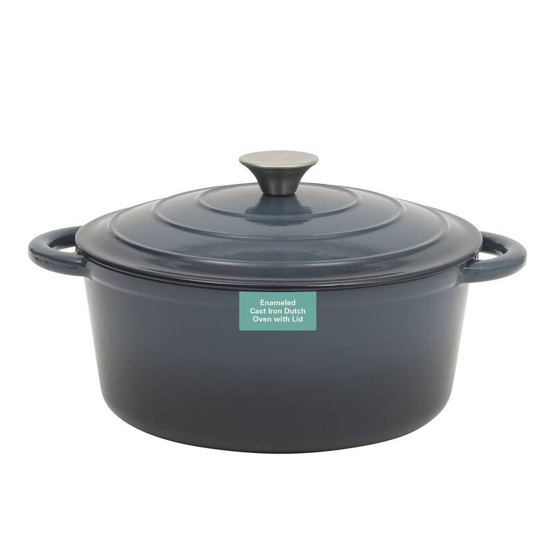 Gibson Home Enameled Cast Iron Dutch Oven Pot with Lid