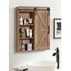 preview thumbnail 4 of 26, Cates Decorative Wood Wall Cabinet with Vanity Mirror and Barn Door