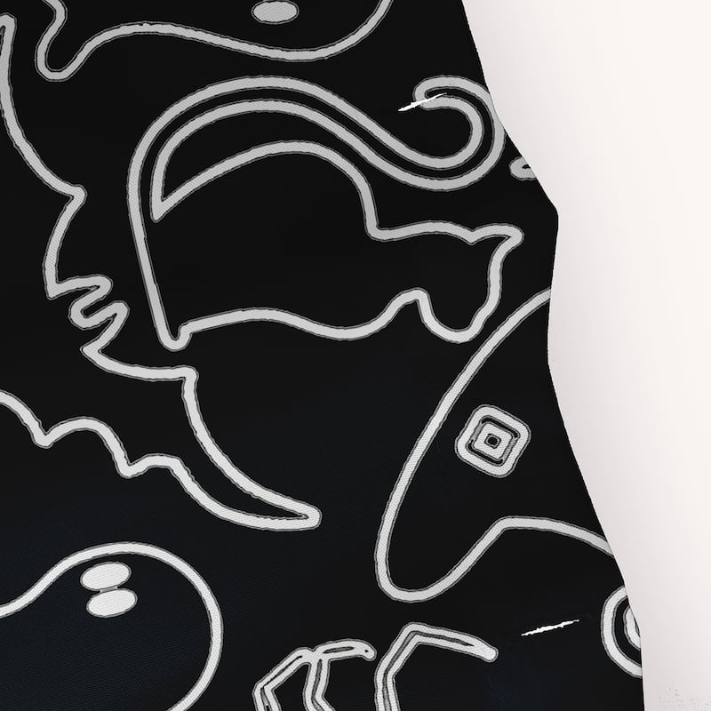 Halloween Halloween Outlines Shower Curtain