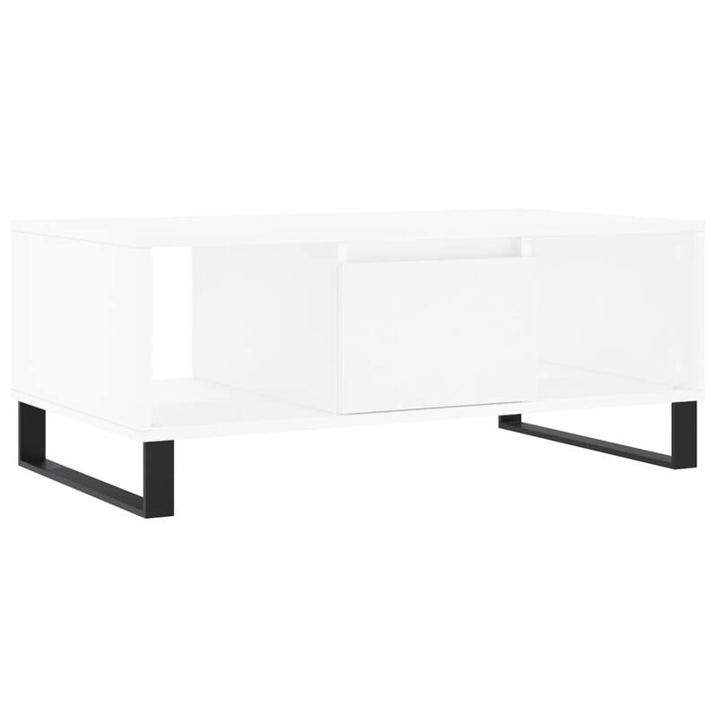 vidaXL Coffee Table White Engineered wood, metal Medium Coffee Table - 19.7 x 35.4 x 14.4 in