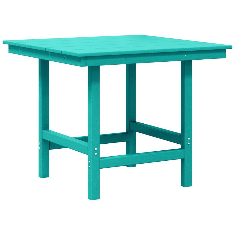 Shoreside 36 Inch Square Patio Dining Table - Turquoise