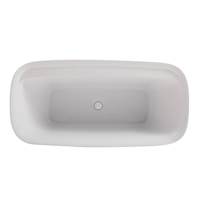 Chad Soaking Bathtub in Glossy White