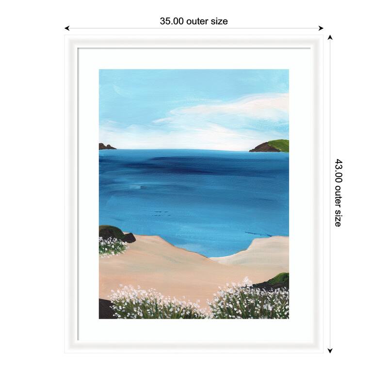 Kate and Laurel Framed Art Midday at Sea by Nikita Jariwala