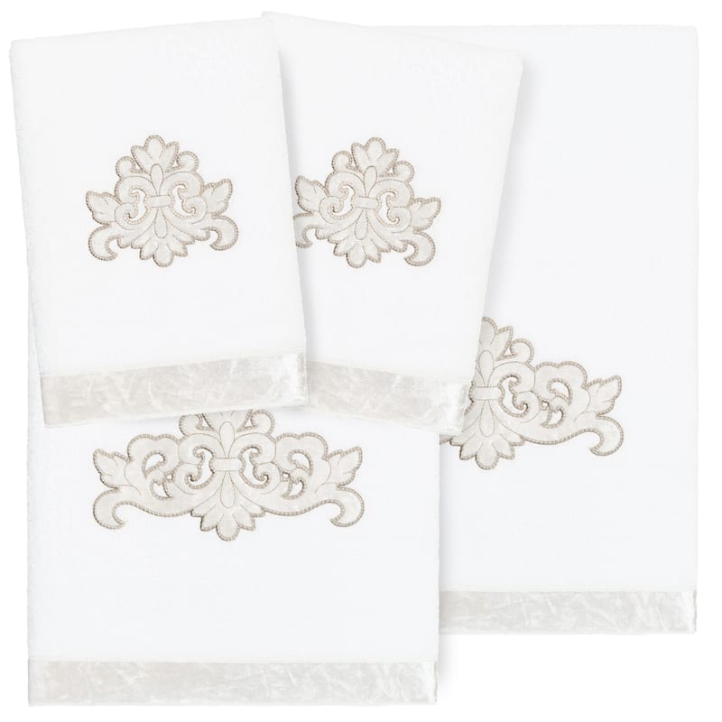 Authentic Hotel and Spa Turkish Cotton May 4 PC Towel Set - White
