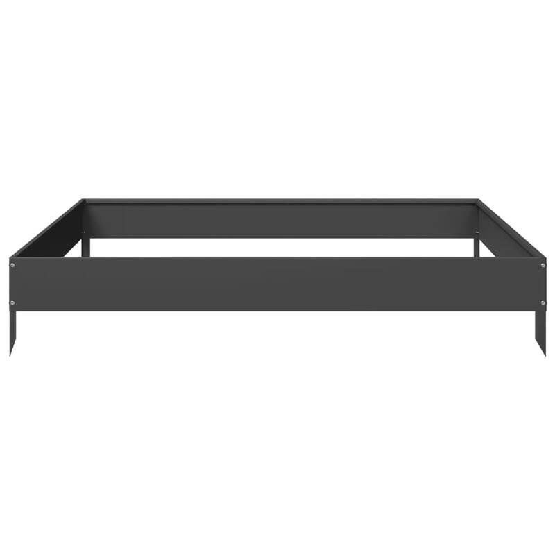 vidaXL Garden Raised Bed Black Steel 39.4x39.4x7.3 in Durable - 39.4 x 39.4 x 7.3 in