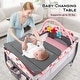 preview thumbnail 26 of 38, Babyjoy 3 in 1 Baby Playard Portable Infant Nursery Center w/ Zippered - See Details