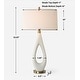 preview thumbnail 8 of 6, Uttermost Promenade White Table Lamp - 33.25" H X 18" W X 12" D
