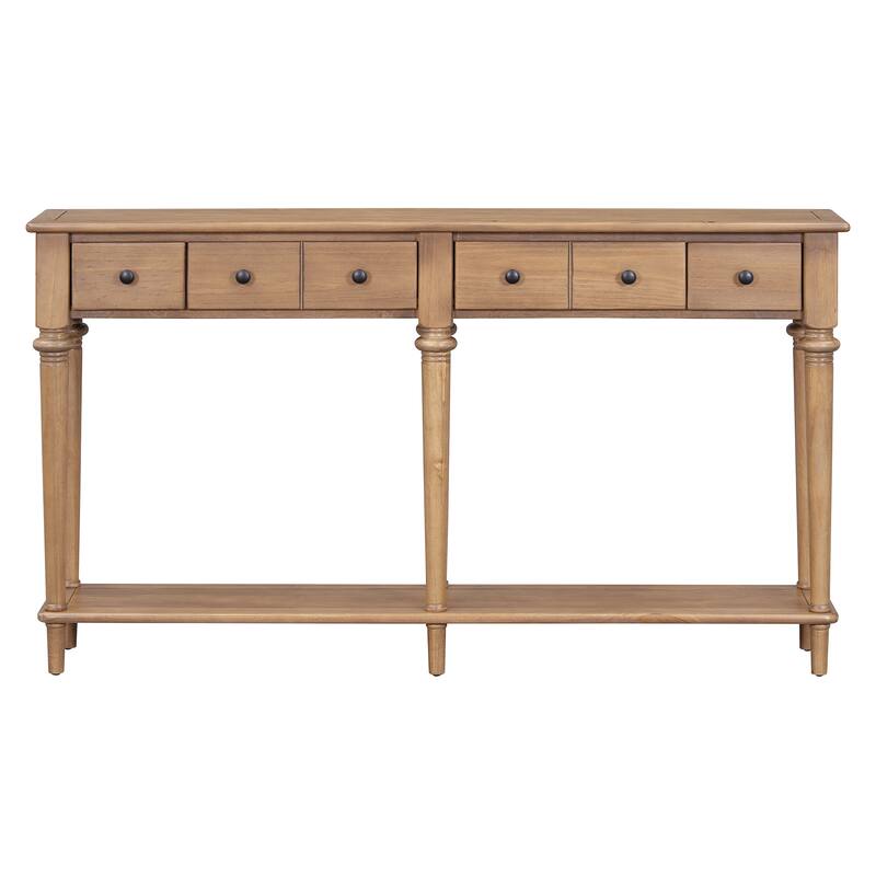 Infinitia 60" Console Table with 4 Drawers and Open Shelf