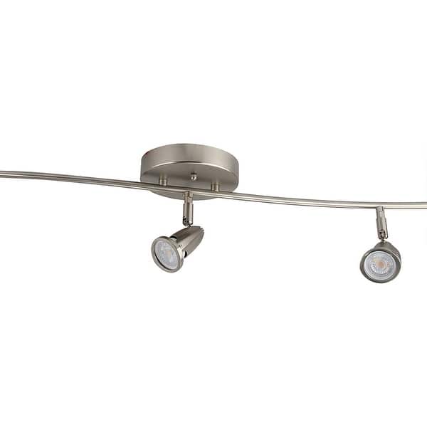 5 Light LED Flush Mount Ceiling and Wall light in Brushed Nickel