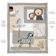 preview thumbnail 3 of 8, Lambs & Ivy Patchwork Jungle Animals 4-Piece Nursery Baby Crib Bedding Set