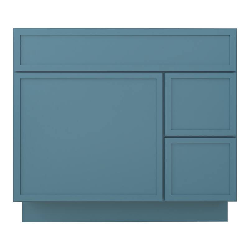 Vanity Art 36" Freestanding Single Base 2 Drawers Storage Cabinet with Soft Close Door