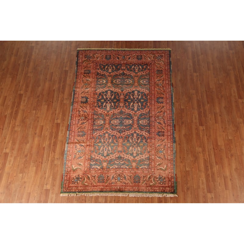 Kazak Oriental Area Rug Handmade Wool Carpet - 5'5"x 8'2"