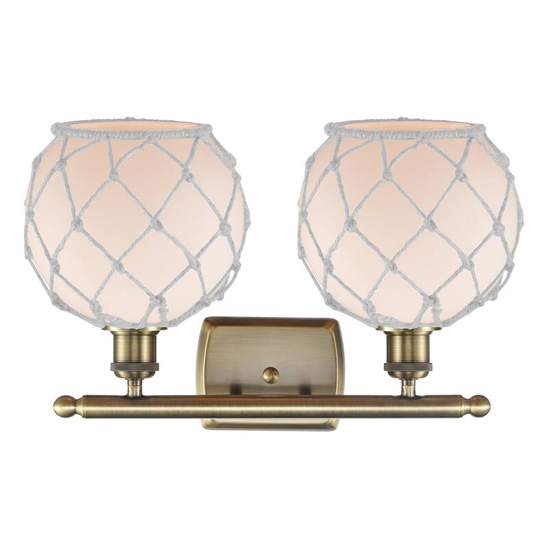 Innovations Lighting Endless Possibilities Ballston - Farmhouse Rope - 2 Light 18" Bath Vanity Light