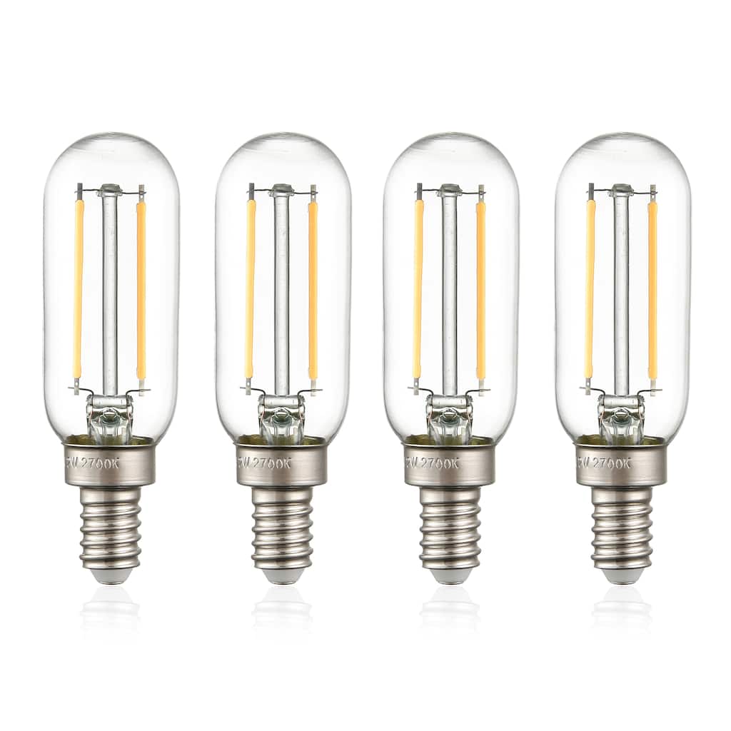 Light Society Tabby Dimmable T8 LED Filament Light Bulb - Set of 4 - Clear