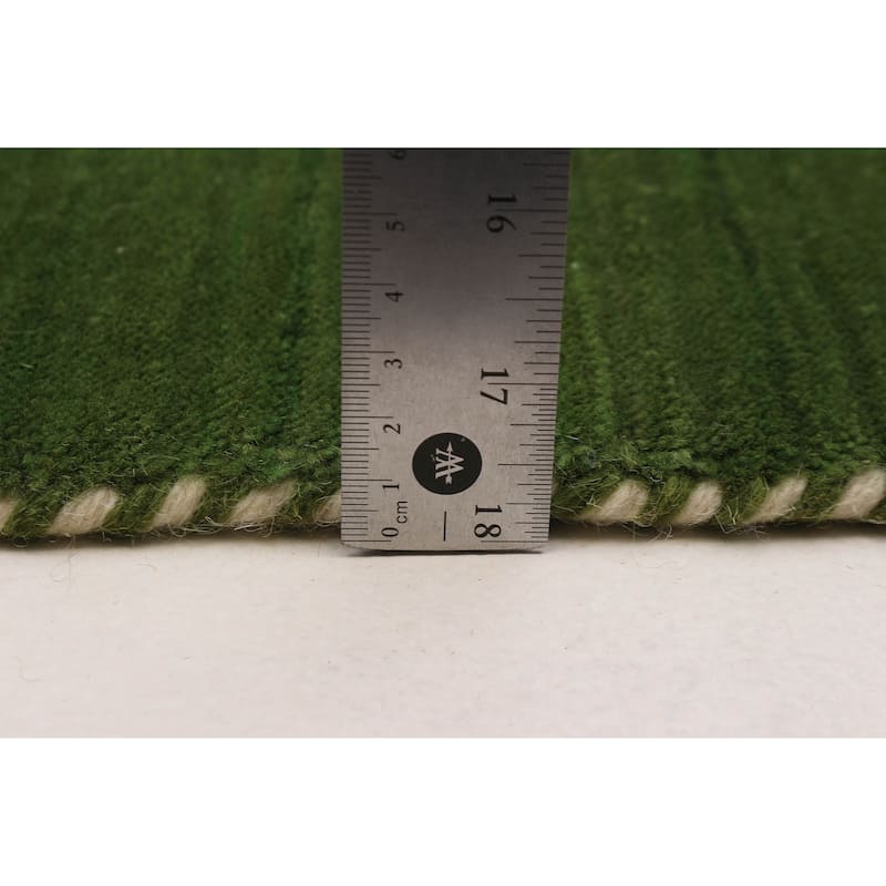 Kashkuli Gabbeh Green Rug 6'6" x 9'5" - 6'6 x 9'5