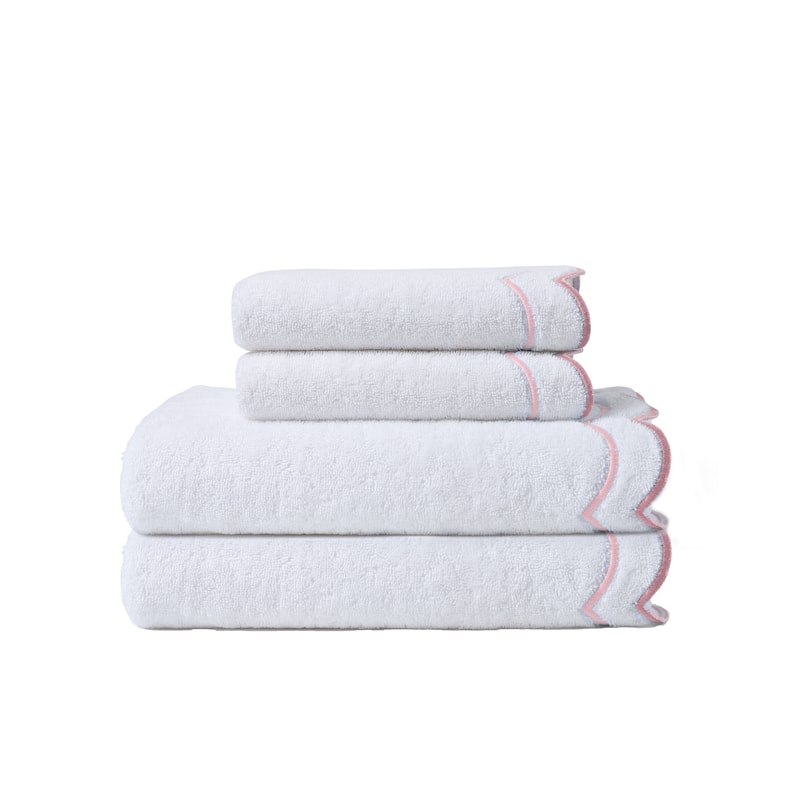 Peri Home Scallop 4-piece Bath and Hand Towel Set