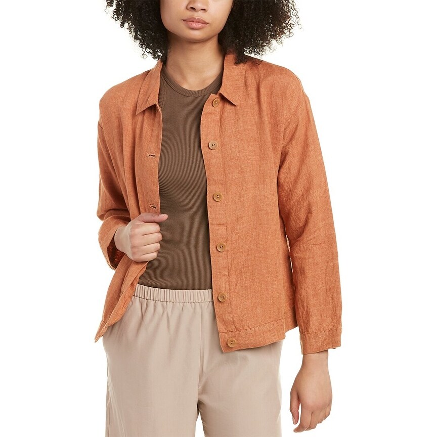 eileen fisher linen jacket