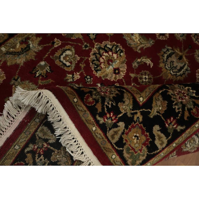 Hand Knotted Oriental 100% Wool Carpet Traditional Floral Red Agra Area Rug - 6' 5'' X 4' 2''