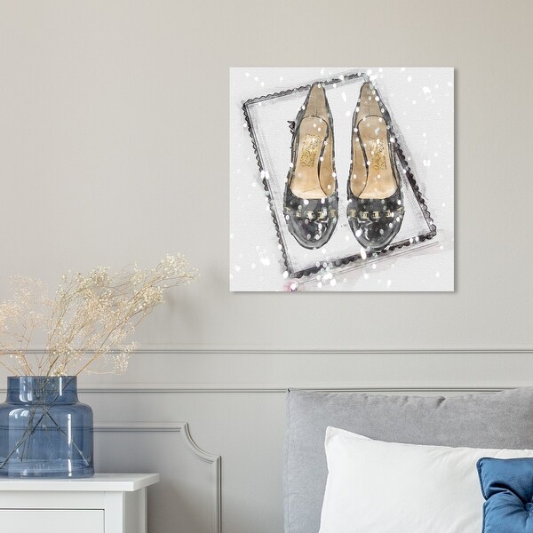 Oliver Gal Stampa Su Tela Faubourg Road Sign - Quadro Minimal Moda Glam, 61x40 Cm, Nero/Bianco