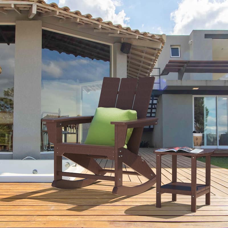 Outdoor Rocking Chairs All-Weather Resistant HDPE Poly Wood