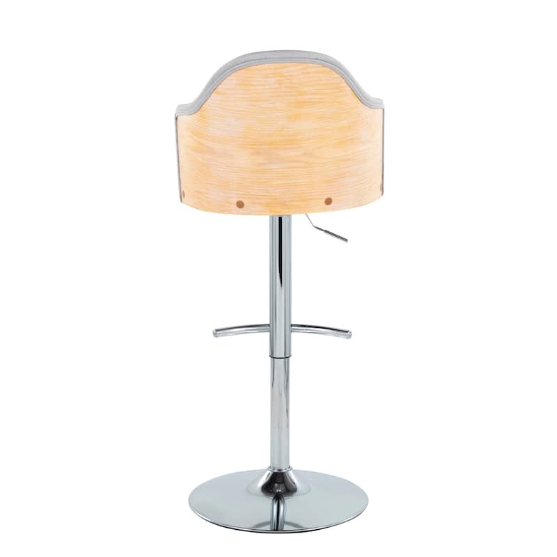 Carson Carrington Valsatra Adjustable Bar Stool with Rounded T Footrest (Set of 2)