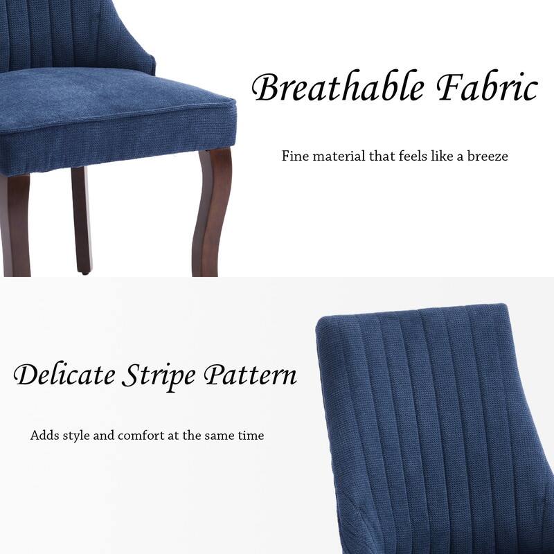 Comfy Fabric Upholstered Dining Chair (Set of 4)