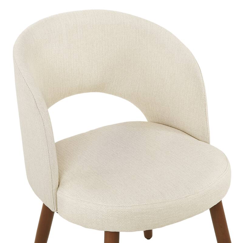 Upholstered Dining Chairs with Back Set of 2/4/6，Linen Dining Room Chairs with Lumbar Pillow for Dining Room, Beige