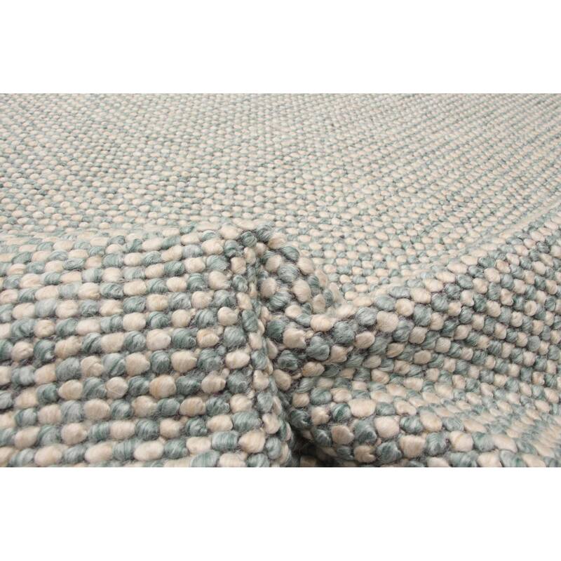 ECARPETGALLERY Braid weave Sienna Turquoise Wool Rug - 5'0 x 8'0