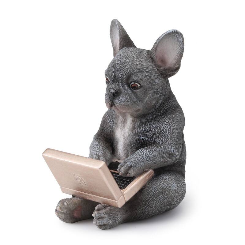 2.95 inches Height Polyresin French Bulldog Chat Room Menace Multicolor Finish Figurine