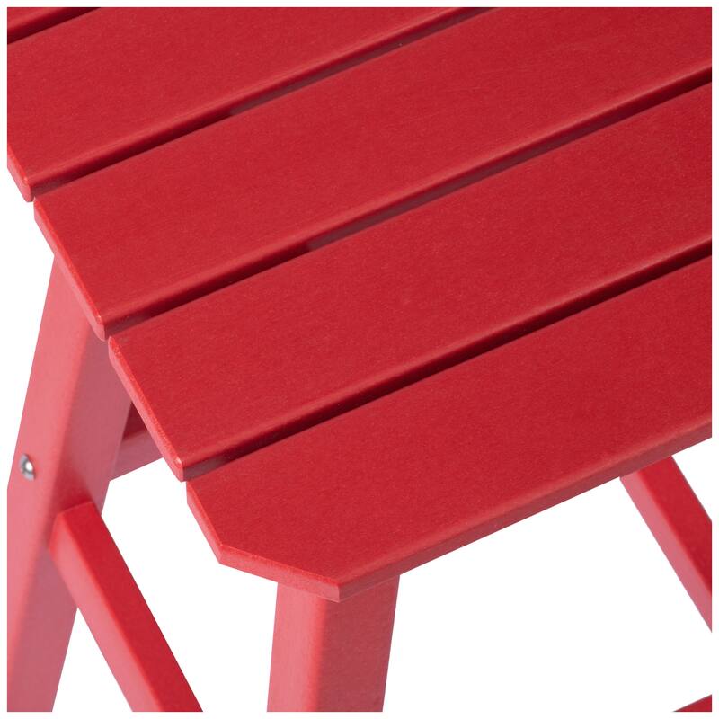 Laguna Hdpe All Weather Outdoor Patio 24" Square Counter Stool (Set Of 3)