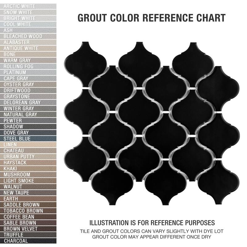 Merola Tile Metro Lantern Matte Black 9-1/2" x 10-3/4" Porcelain Mosaic Floor and Wall Tile