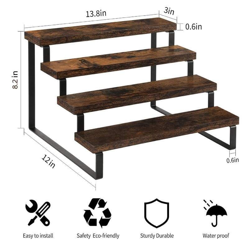 Wooden Display Riser Stand - 13.8 x 12 x 8.2 inches