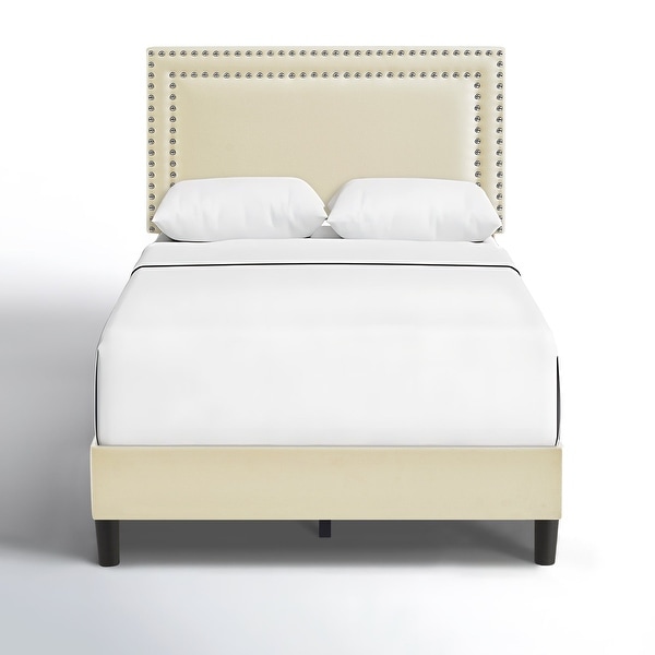 VECELO Upholstered Bed Frames with Height Adjustable