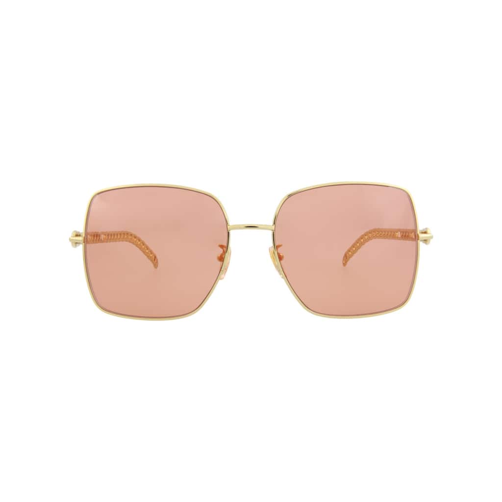 Gucci Square-Frame Metal Sunglasses