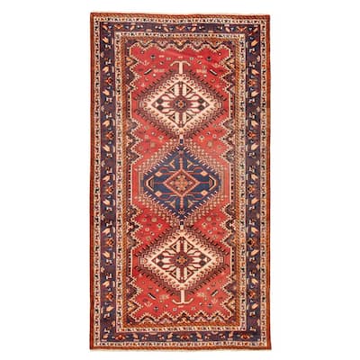 ECARPETGALLERY Hand-knotted Melis Vintage Red Wool Rug - 5'3 x 9'10
