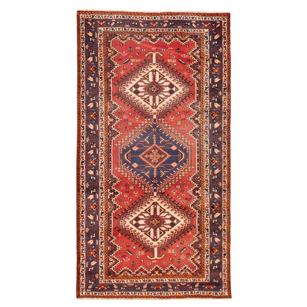 ECARPETGALLERY Hand-knotted Melis Vintage Red Wool Rug - 5'3 x 9'10